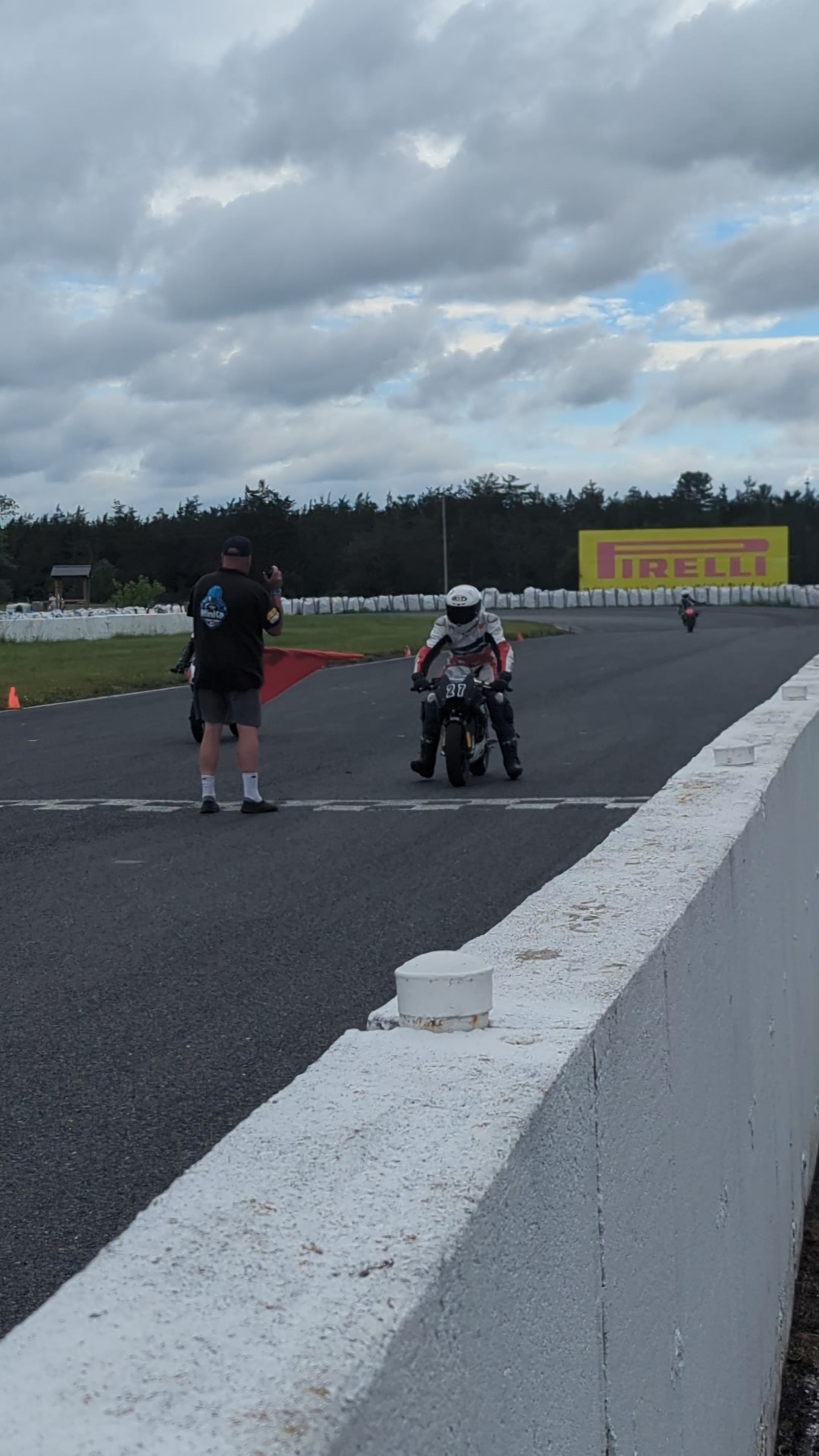Watching a session from behind the wall at Shannonville